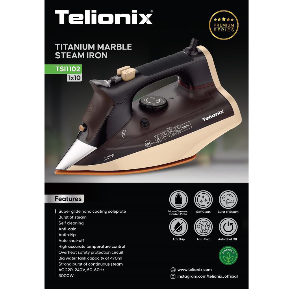 اتو بخار تلیونیکس مدل مدل 1102