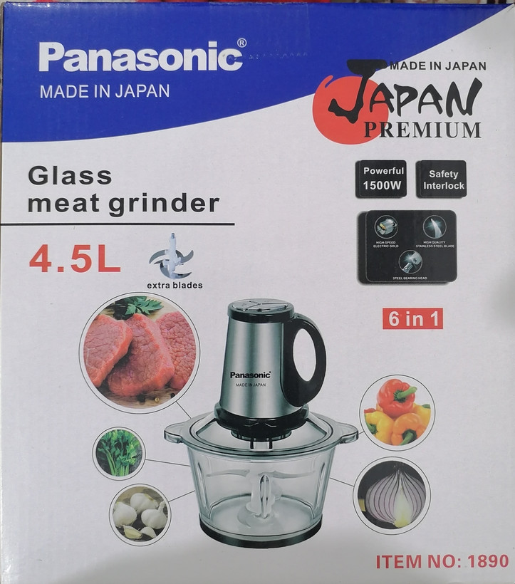 خرد کن 4/5 لیتر 12 تیغ فولادی پاناسونیک روی دستگاه ساخت ژاپن حک شده