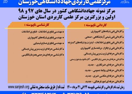 آغاز پذیرش دانشجو در رشته‌های خبر و روابط عمومی در جهاد دانشگاهی خوزستان