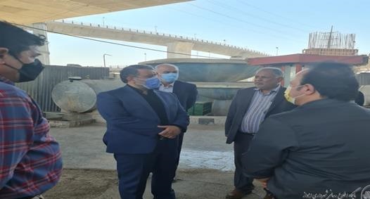 بازدید شهردار اهواز از تقاطع غیر هم سطح شهید کجباف