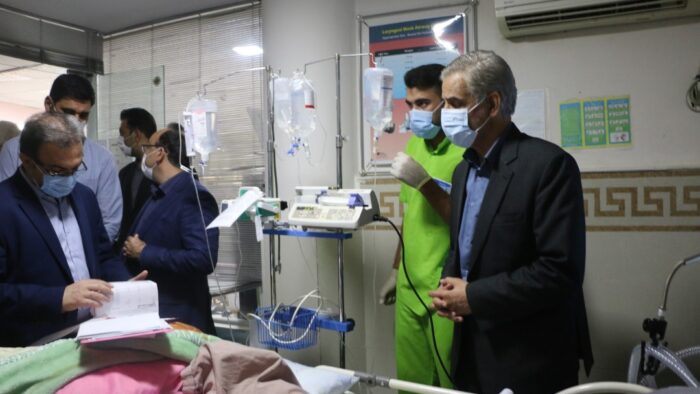 عیادت دکتر خلیلیان، استاندار خوزستان از جانباز فتح‌اله بناری