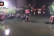 دفع و جمع آوری آبهای سطحی توسط آتش‌نشانی شهرداری اهواز