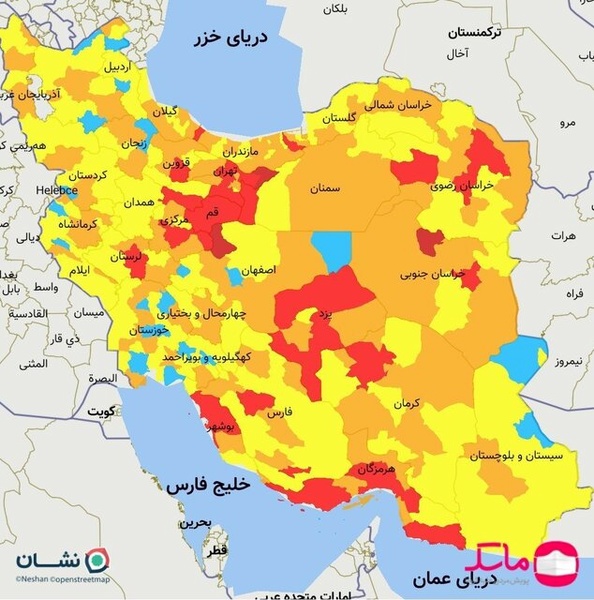 ۶ شهرستان خوزستان در وضعیت نارنجی کرونا قرار گرفتند