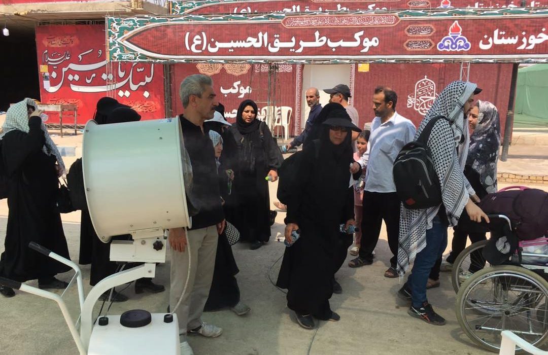 موکب گاز خوزستان در پایانه مرزی چذابه روزانه بیش از ۵۰۰ نفر را پذیرش می کند