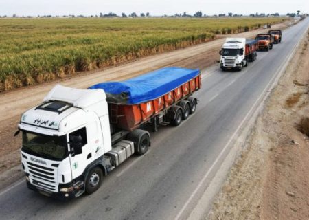 جابجایی بیش از یک میلیون تُن کالا با ناوگان ایمن ترابر نیشکر